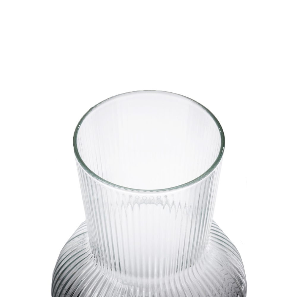 Blumenvase geriffelt / ⌀ 12 cm / H 17 cm