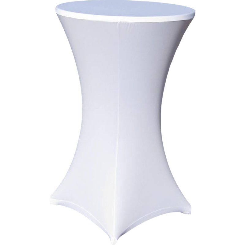 STRETCH-HUSSE STEHTISCH, Ø 70 - 85 cm - WEIß
