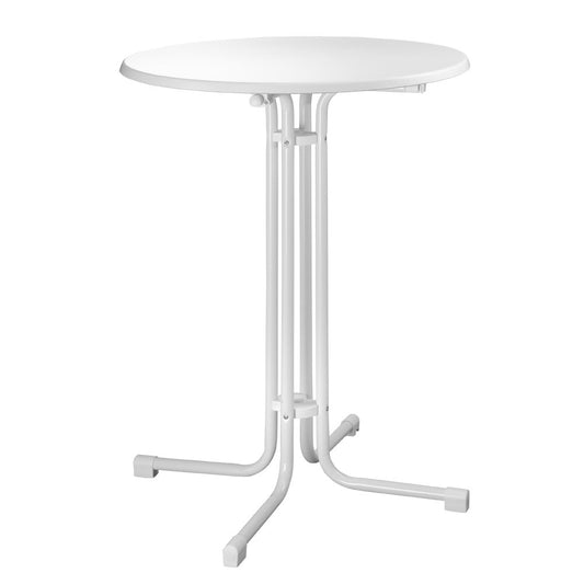 KLAPP-STEHTISCH GLORIA - Ø 70 x 110 cm - WEIß